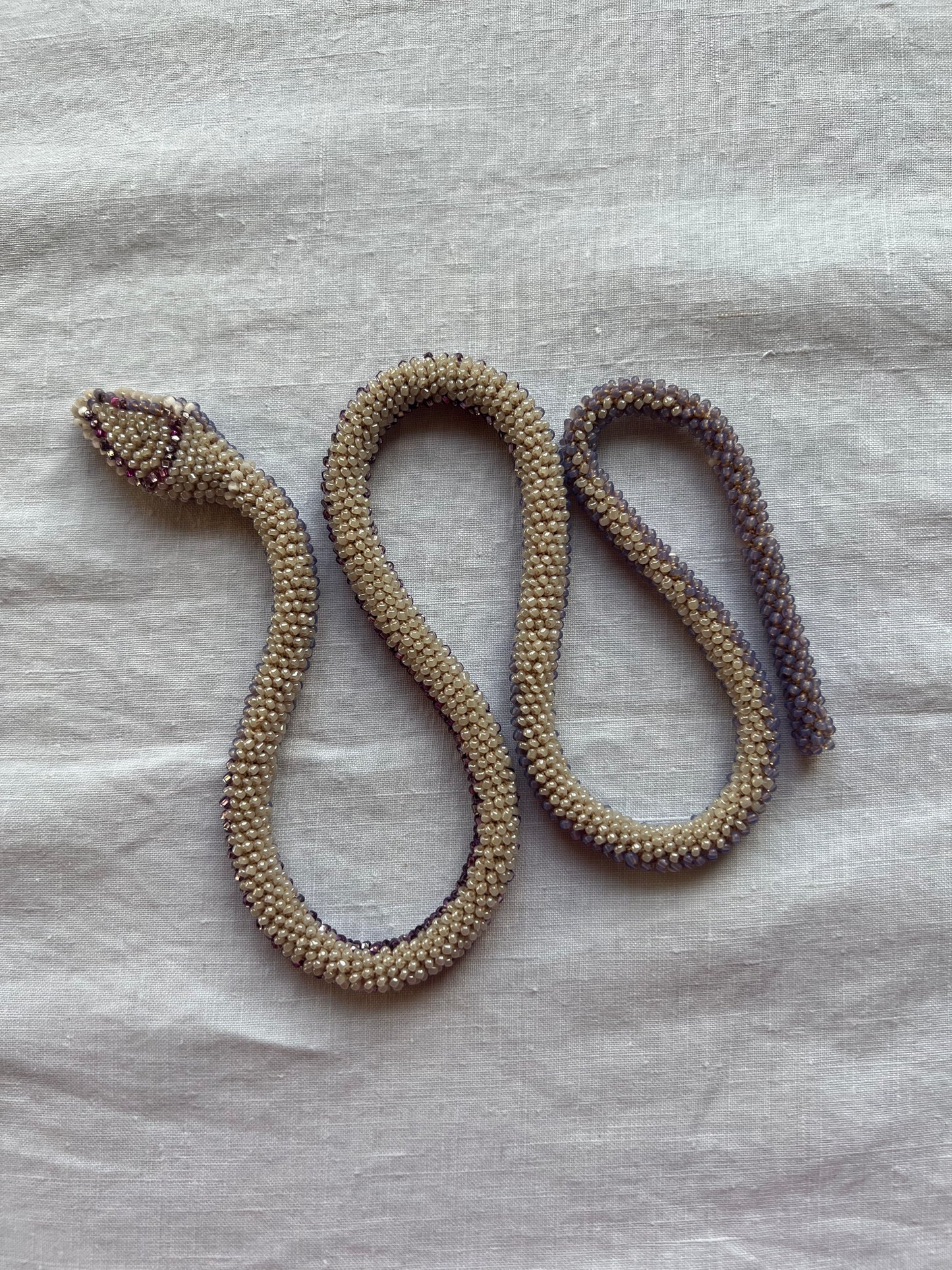Bead Crochet Snake | Lavender Flower