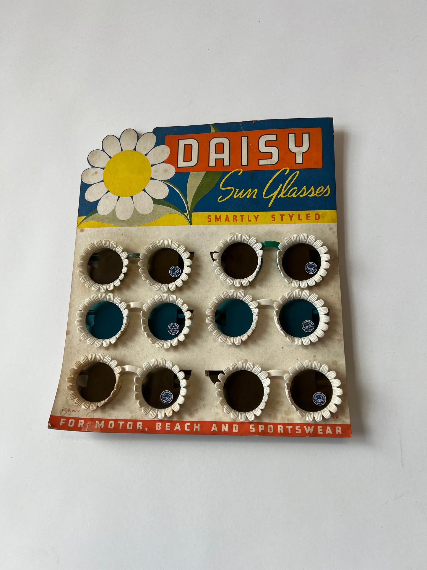 1940s Daisy Sunglasses | Blue Lenses