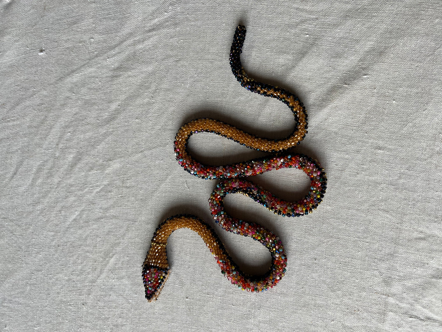 Bead Crochet Snake | Oil Slick