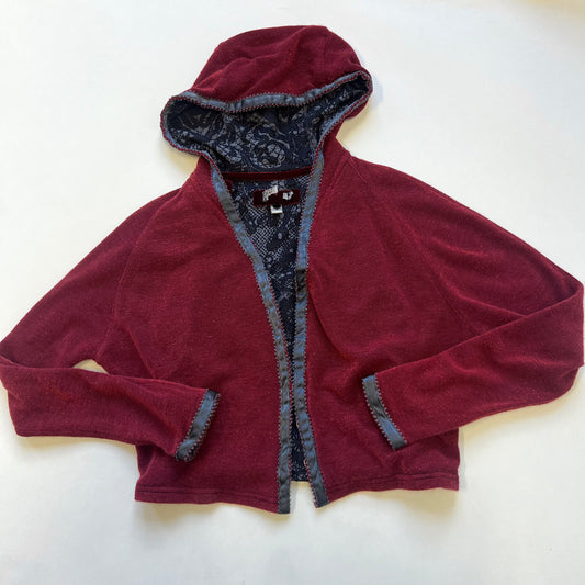 Red Hooded Sparkle Cardigan | Voyage Invest in the Original