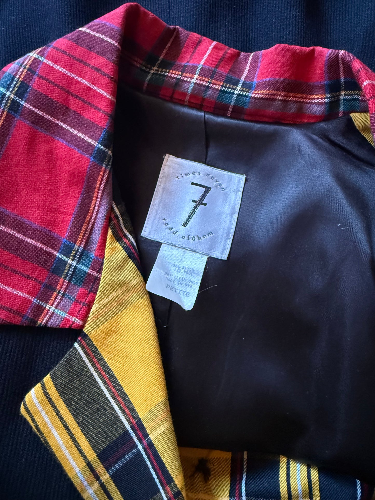 Mixed Plaid Blazer | Todd Oldham Times 7