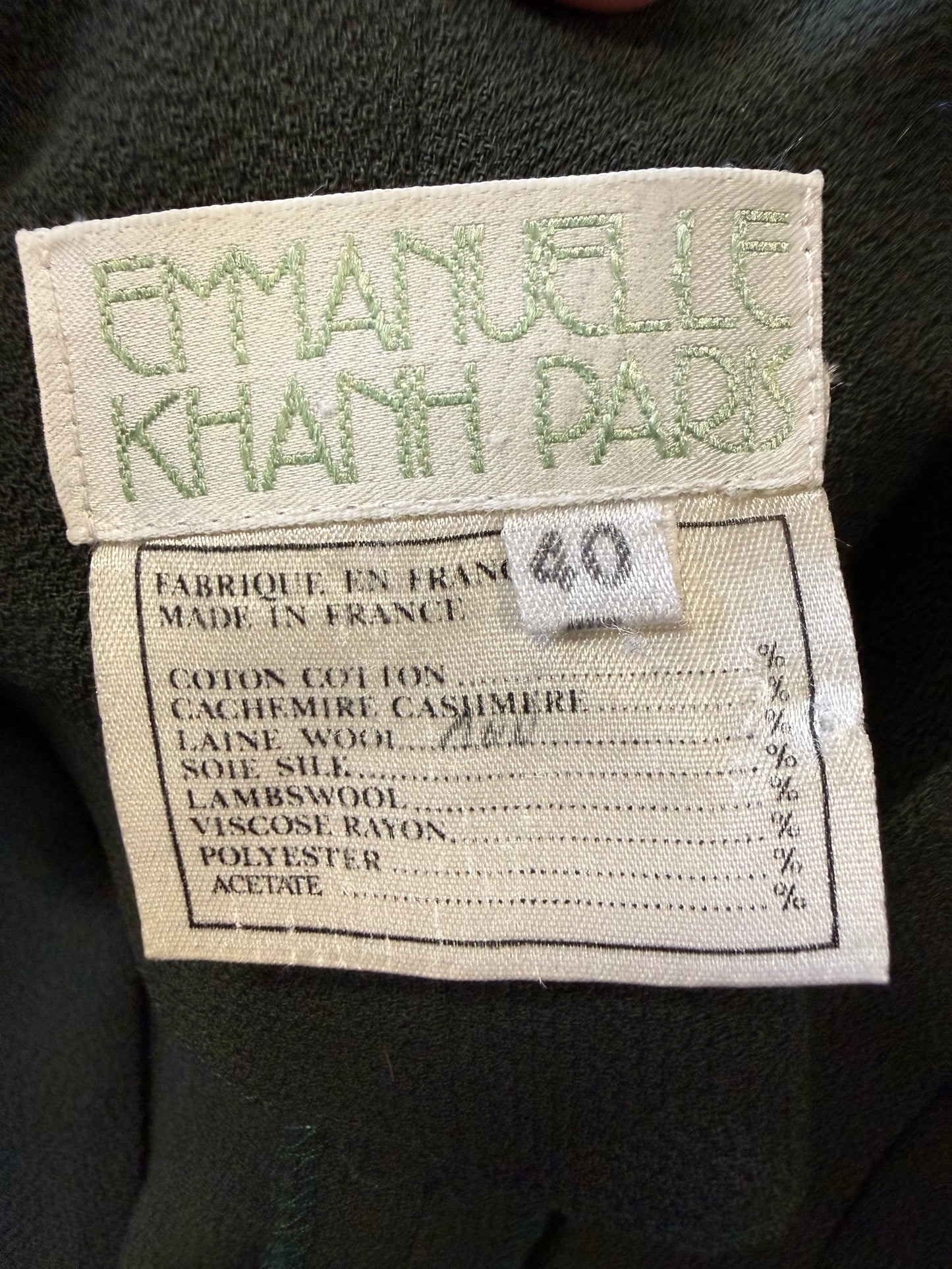 Dark Green Jumpsuit | Emmanuelle Khanh