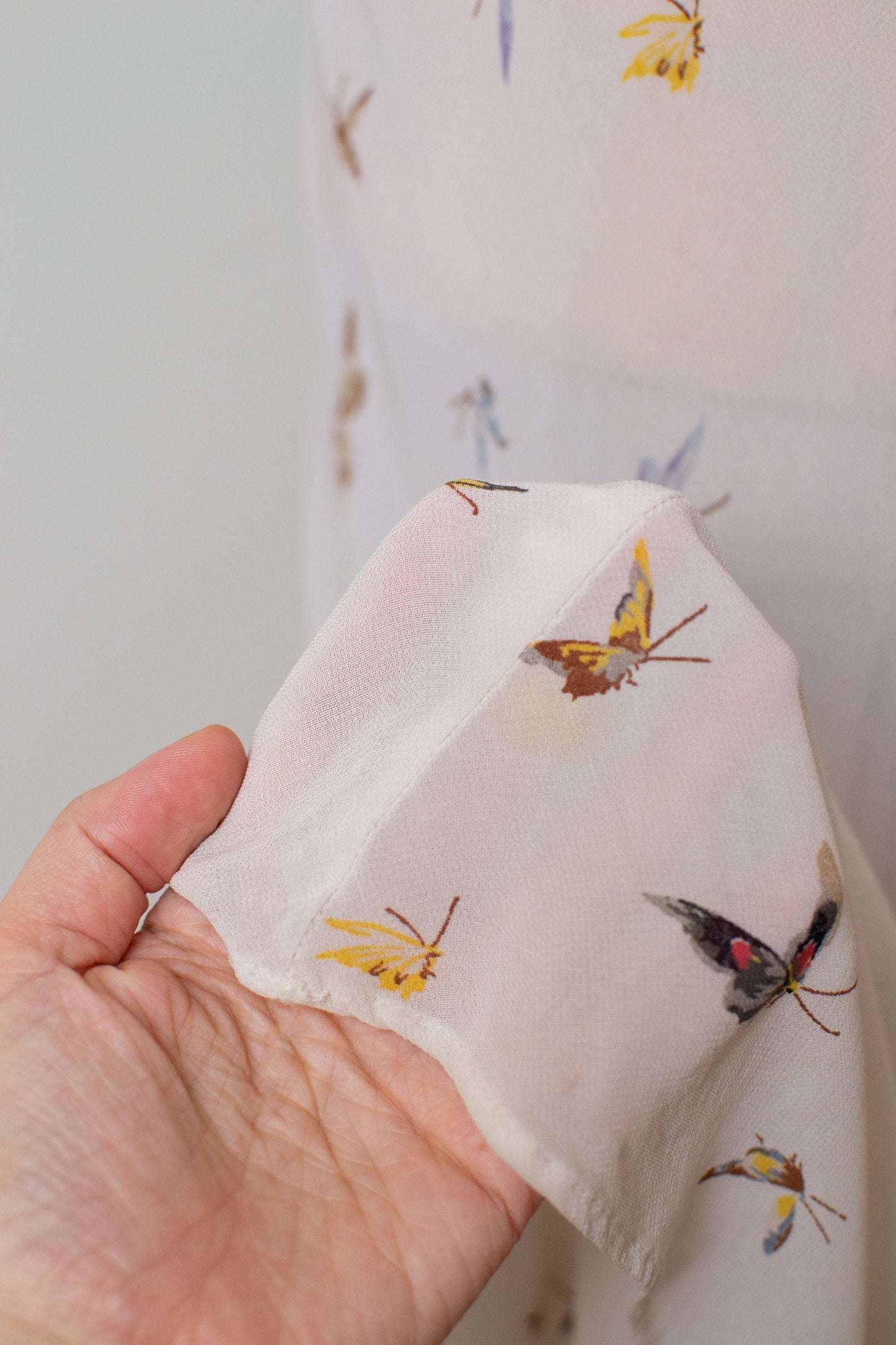 1990s Sheer Butterfly Print Bias Cut Dress | Betsey Johnson
