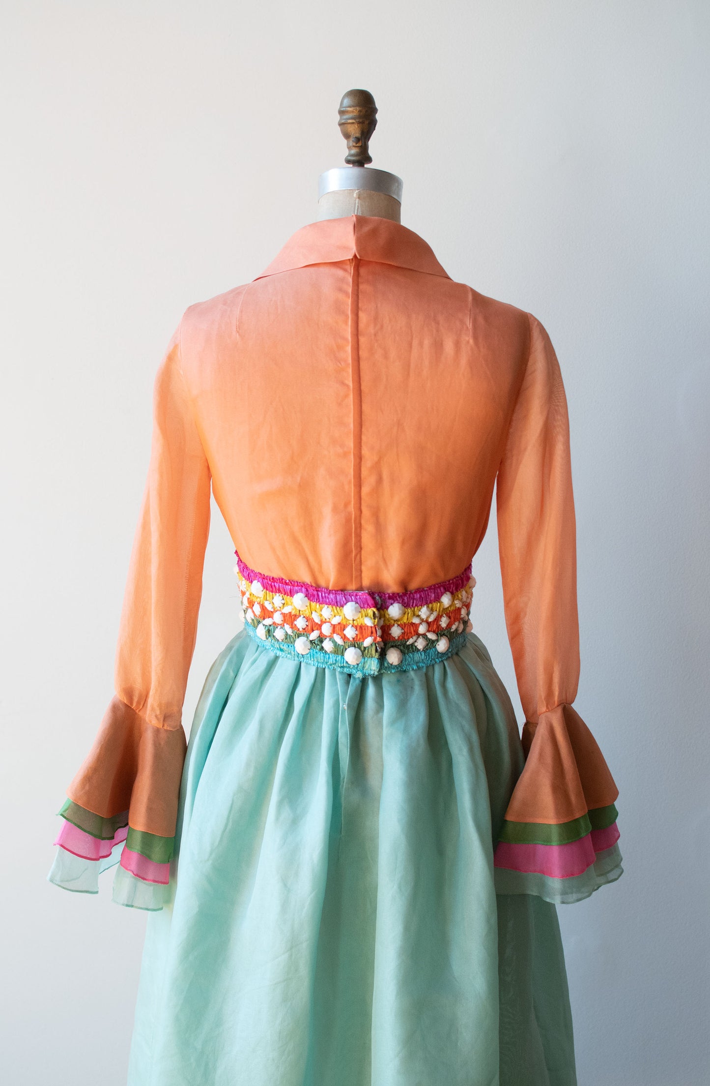 1970s Sherbert Organza Dress | Bill Blass