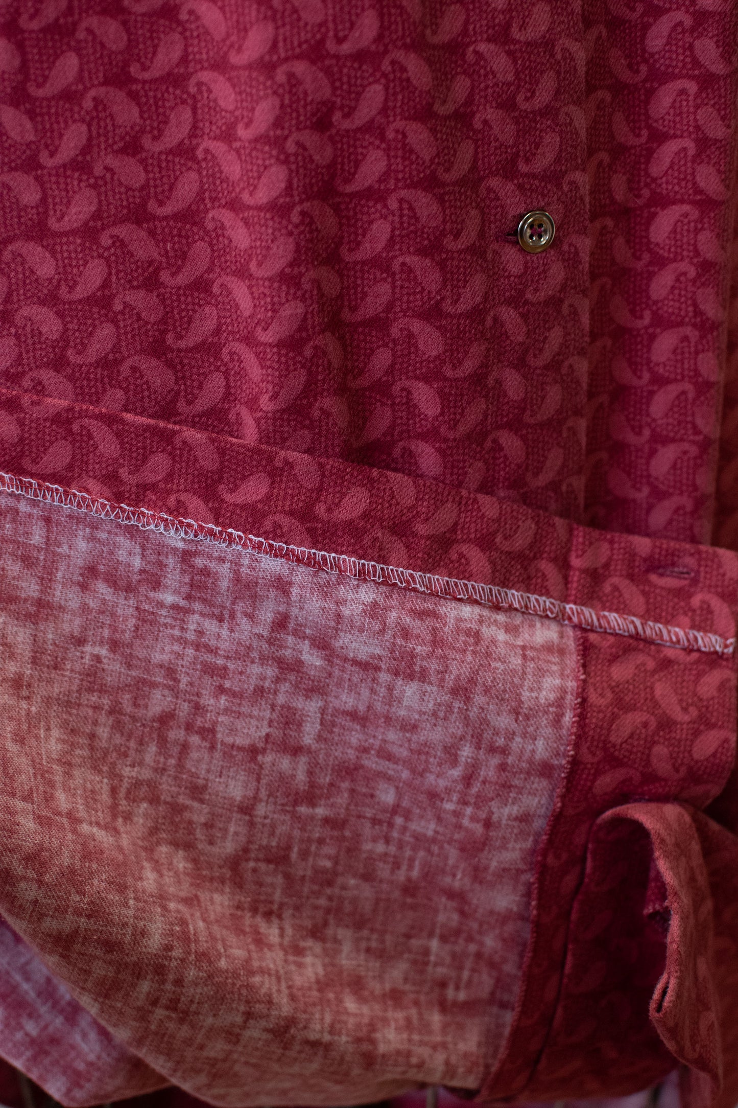 1970s Pink Paisley Flannel Dress | Marimekko
