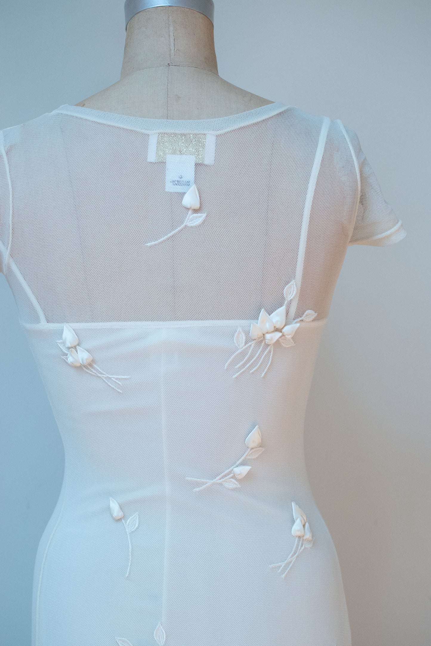 1990s White Mesh Dress | Vivienne Tam