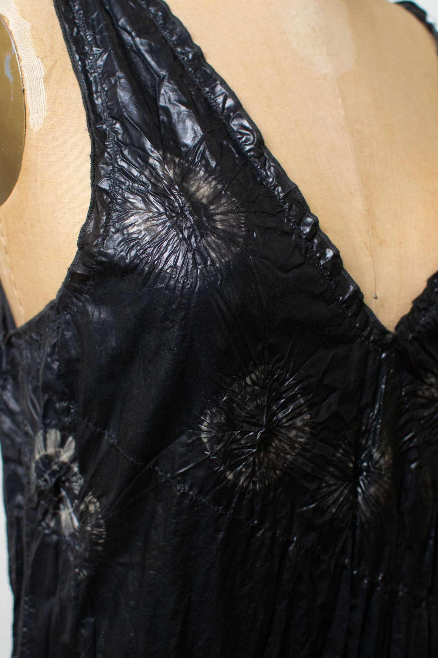 1990s Textural Plastic Look Dress | DKNY