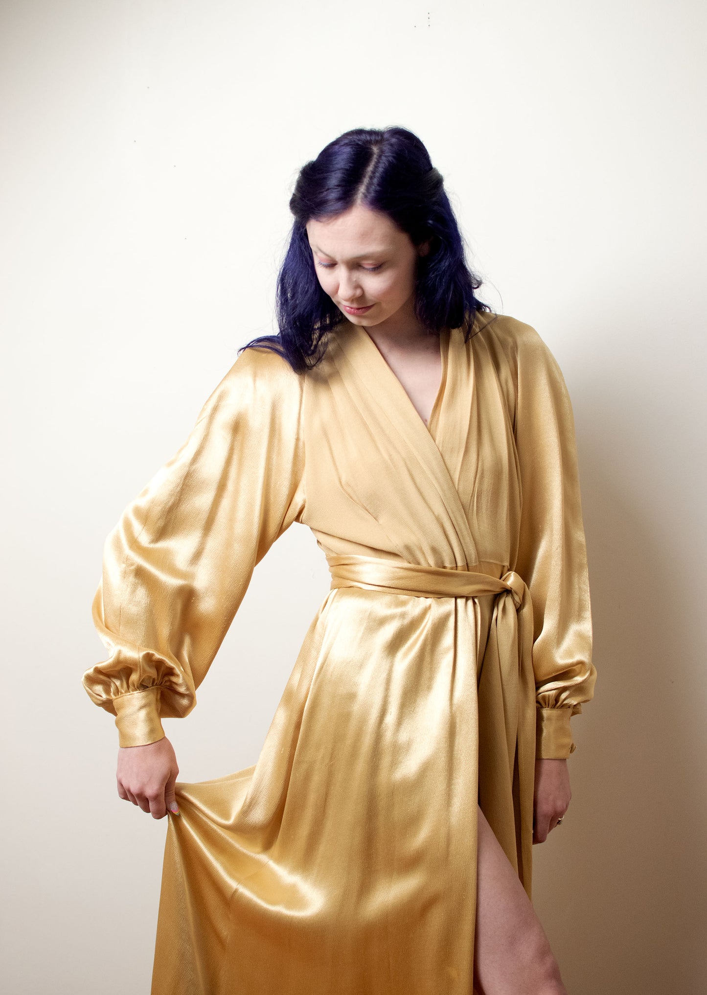 1940s Satin Dressing Gown