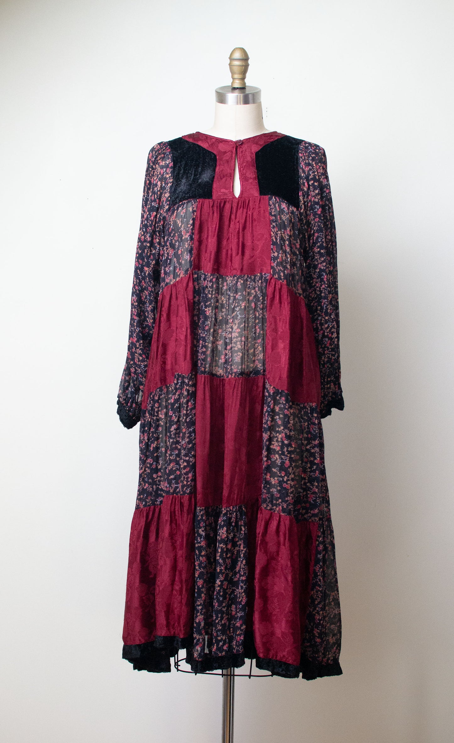 1970s Mixed Print Dress