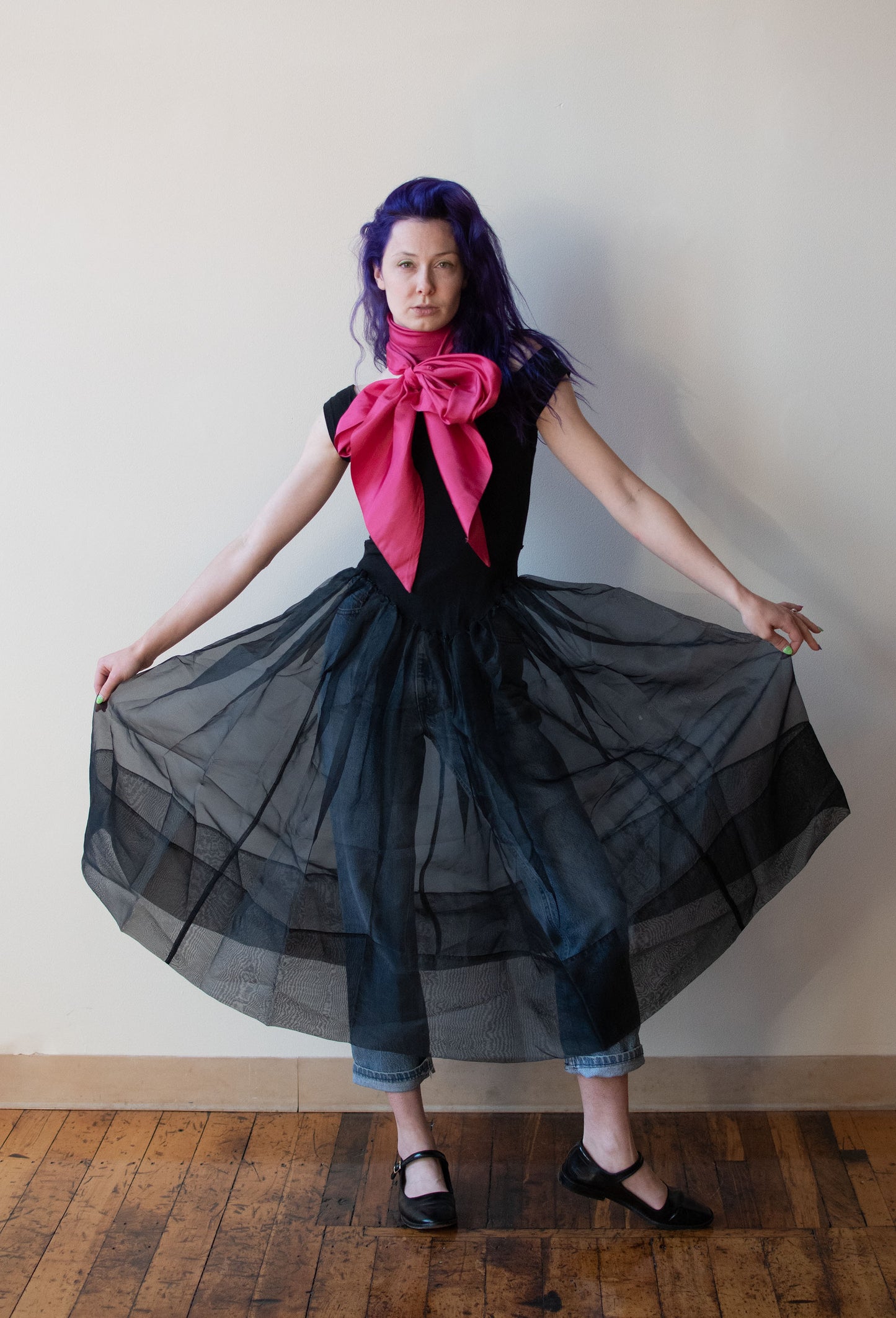 1980s Sheer Black Dress | Betsey Johnson Punk Label Female Hysteria Vintage 1980s Sheer Black Dress | Betsey Johnson Punk Label Female Hysteria Vintage