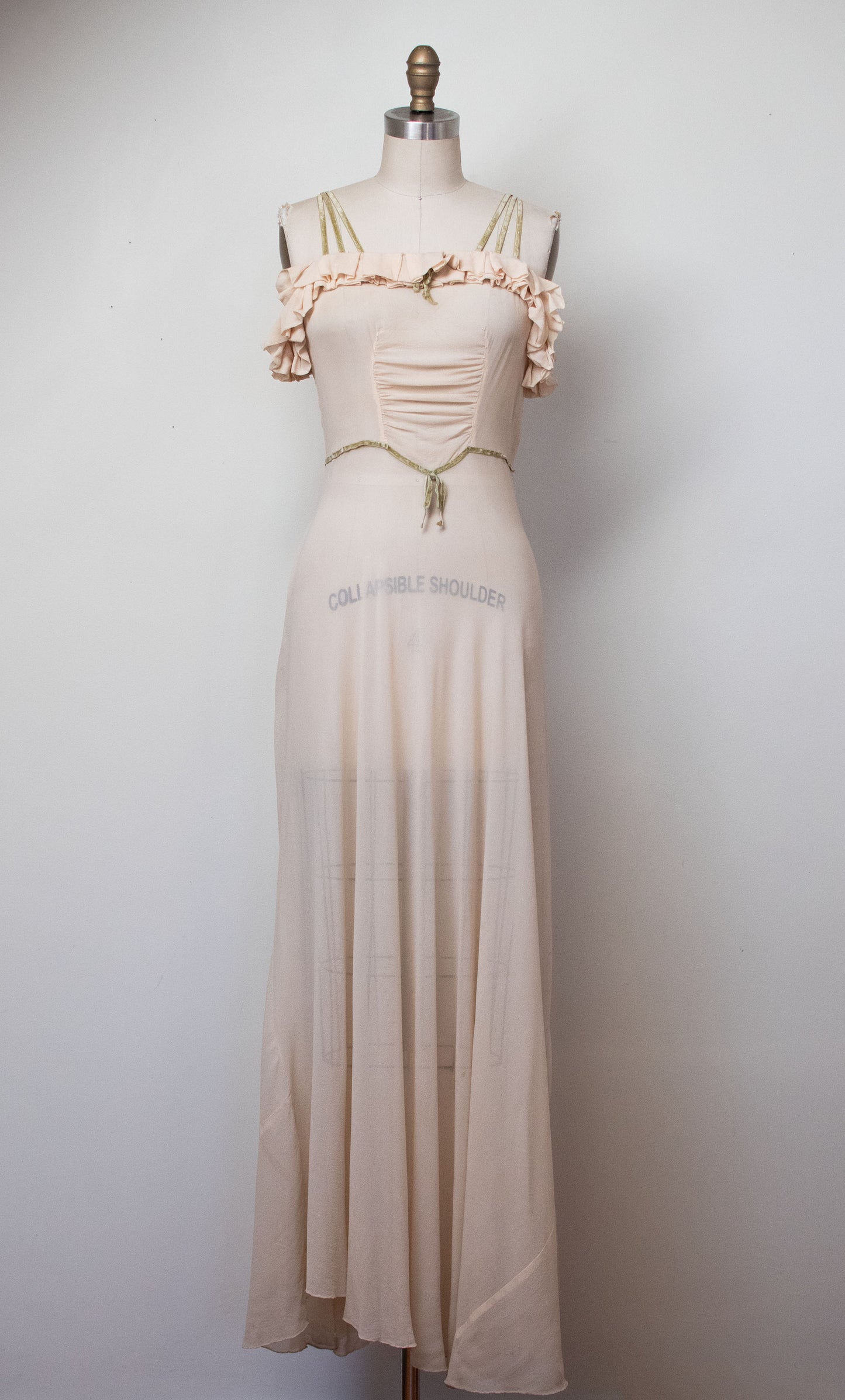 1930s Chiffon Dress