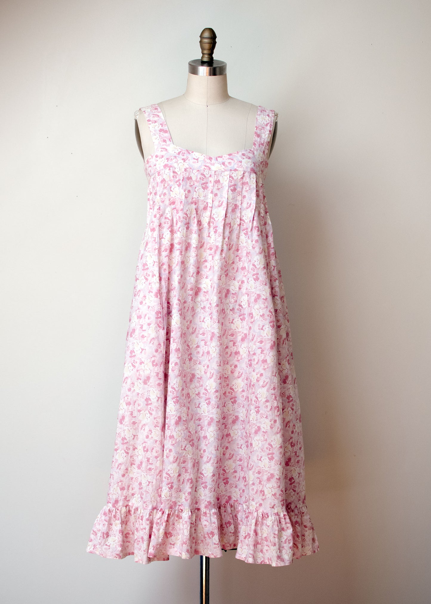 1980s Pink Cotton Sundress | Laura Ashely