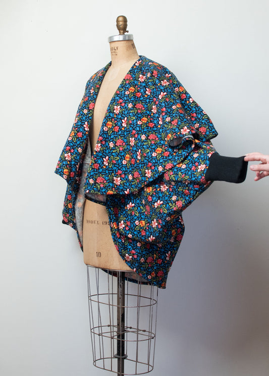 1980s Floral Cocoon Coat | Norma Kamali