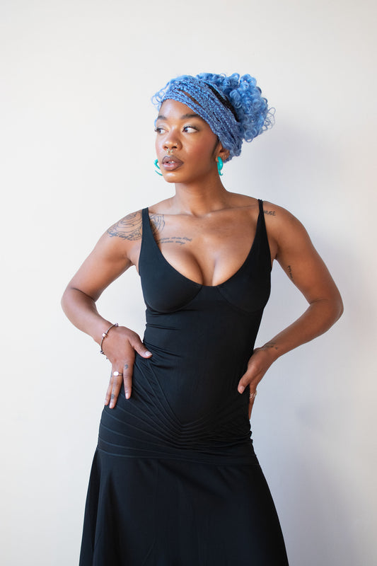 1990s Black Jersey Dress | La Perla