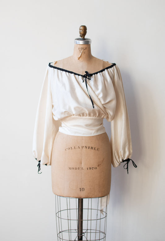 Cream Silk Blouse | Jean Paul Gaultier