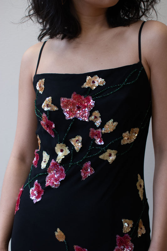 Y2K Sequin Bias Cut Dress