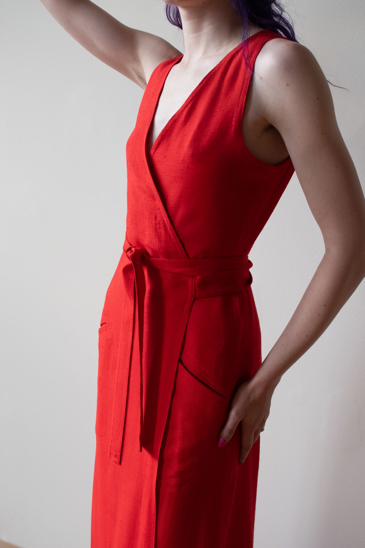 1970s Red Dress | Oscar de la Renta