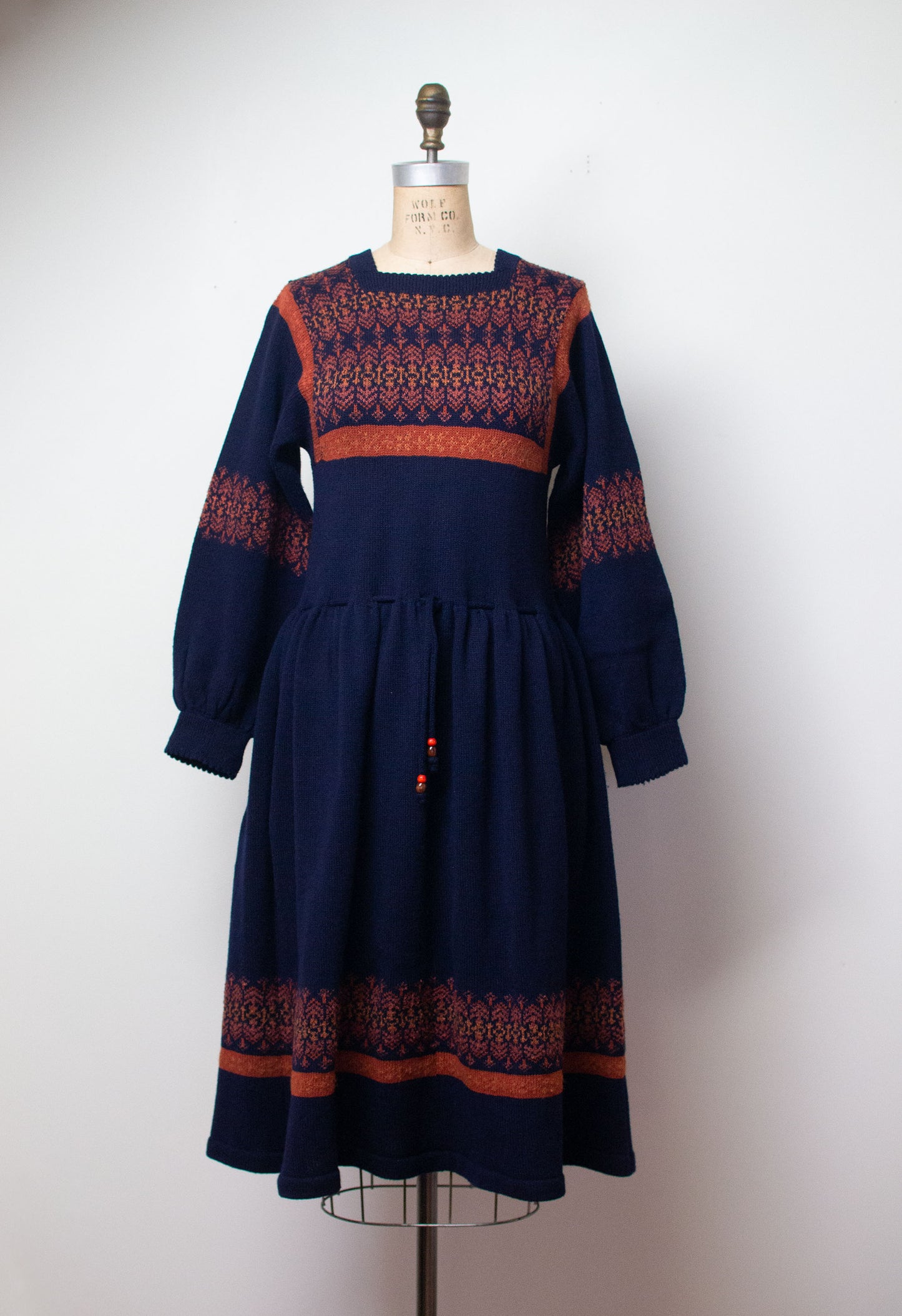 1970s Balloon Sleeve Knit Dress | Josephine Baker