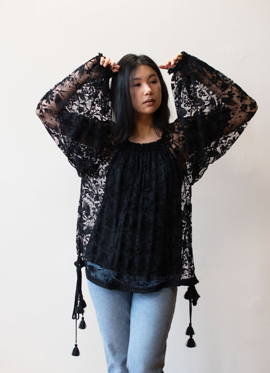 Black Lace Blouse | Chloe