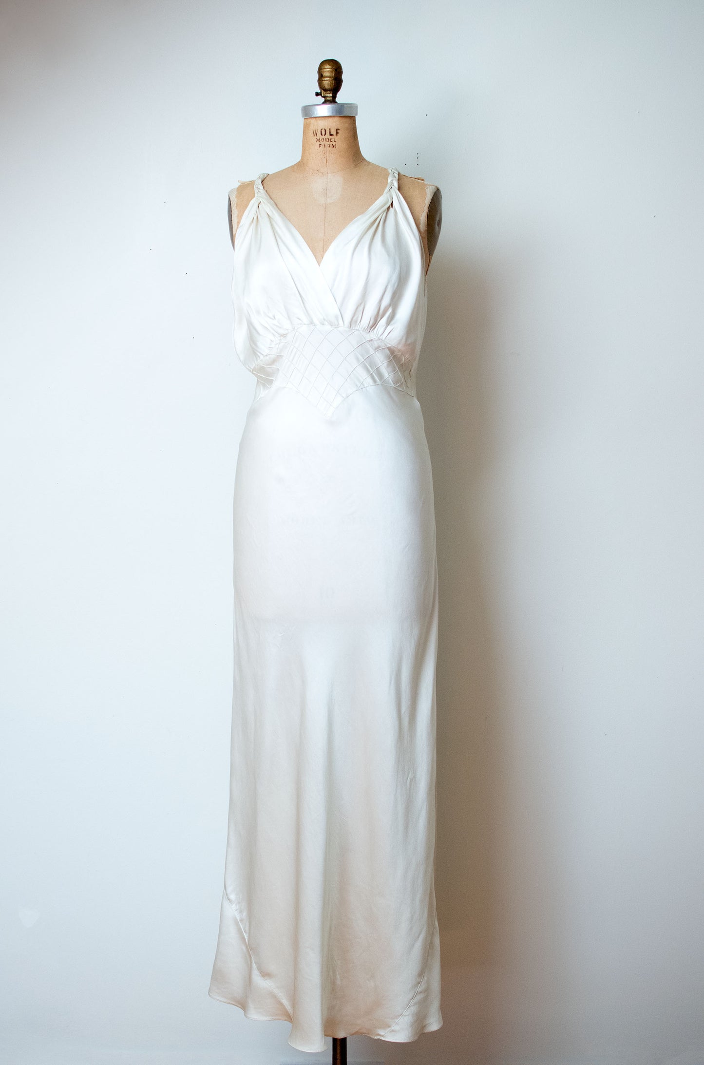1930s Braided Bias Cut Nightgown