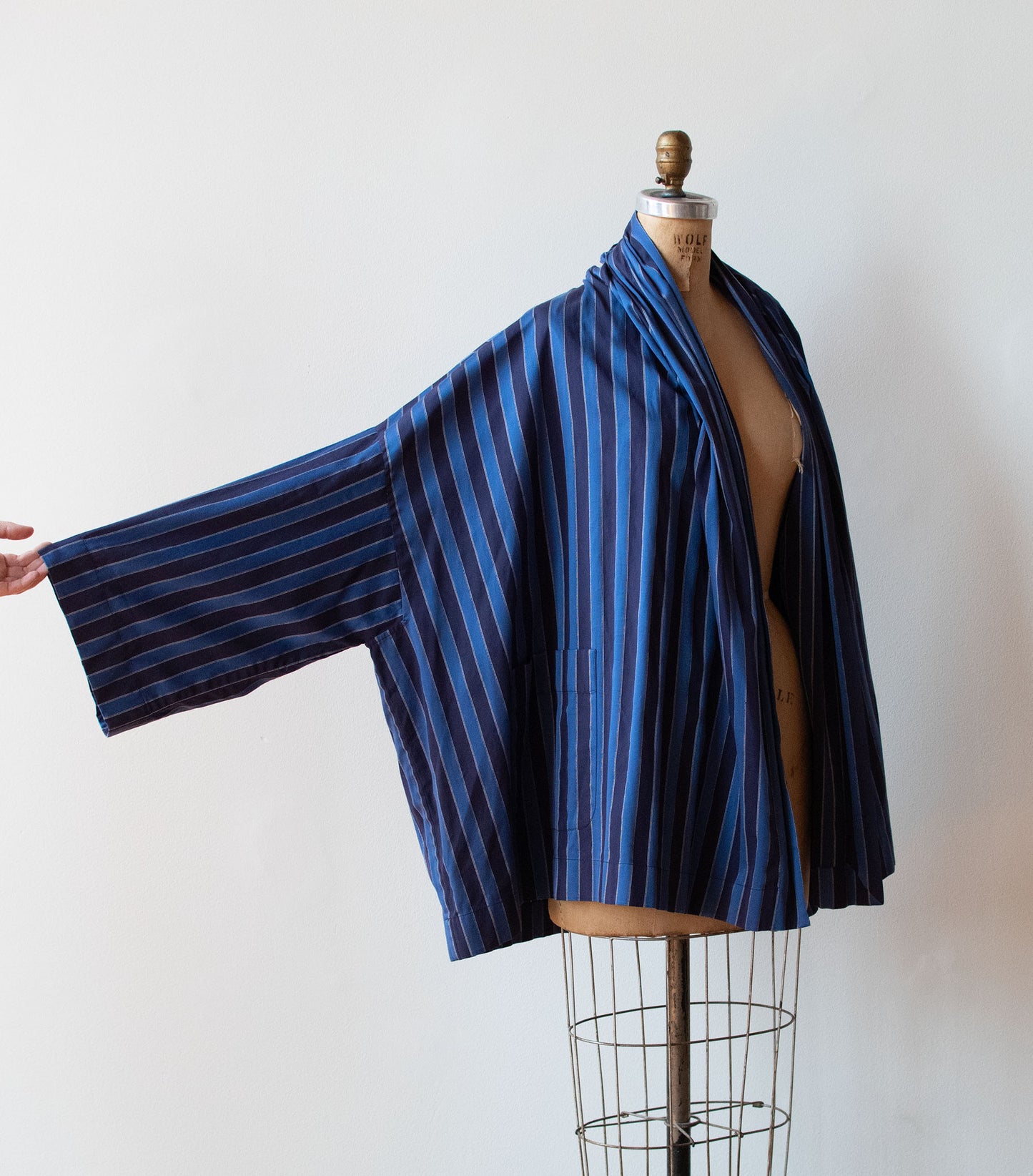 Blue Striped Cotton Jacket | Romeo Gigli