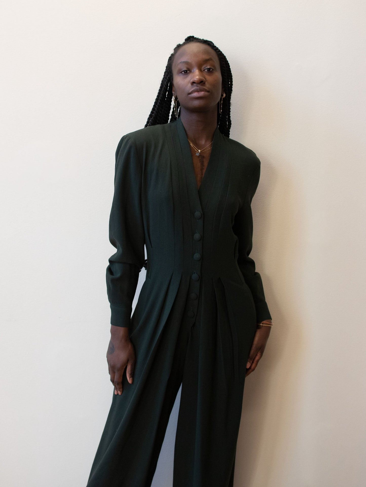 1990s Green Jumpsuit | Emmanuelle Khanh