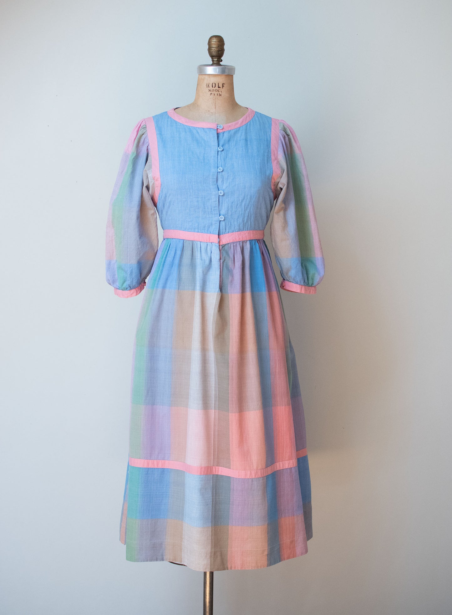 1980s Madras Dress