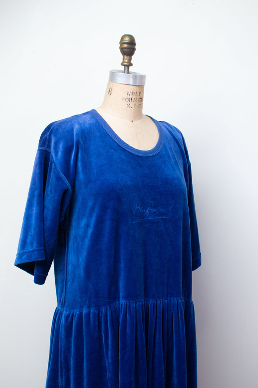 1980s Blue Velour Dress | Sonia Rykeil