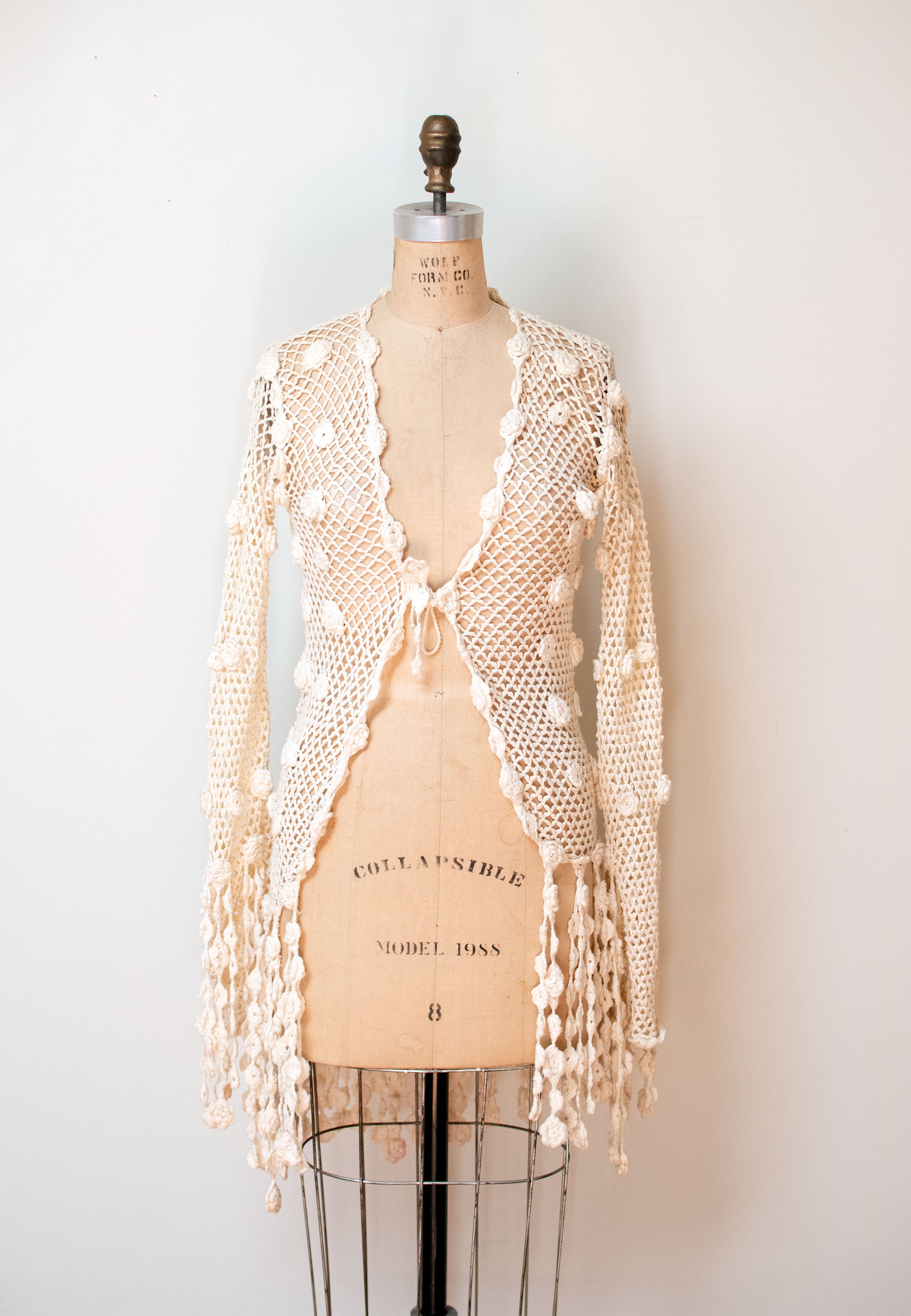 1990s Crochet Fringe Cardigan | Moschino Cheap and Chic