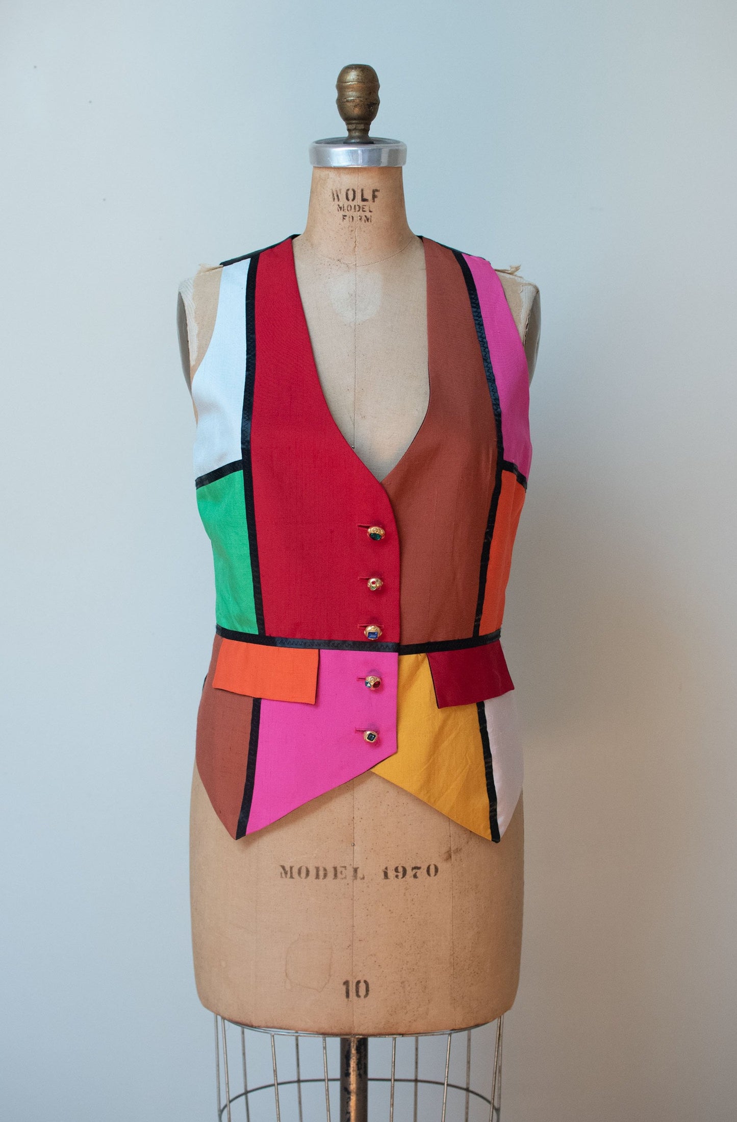 1990s Color Block Vest | Todd Oldham