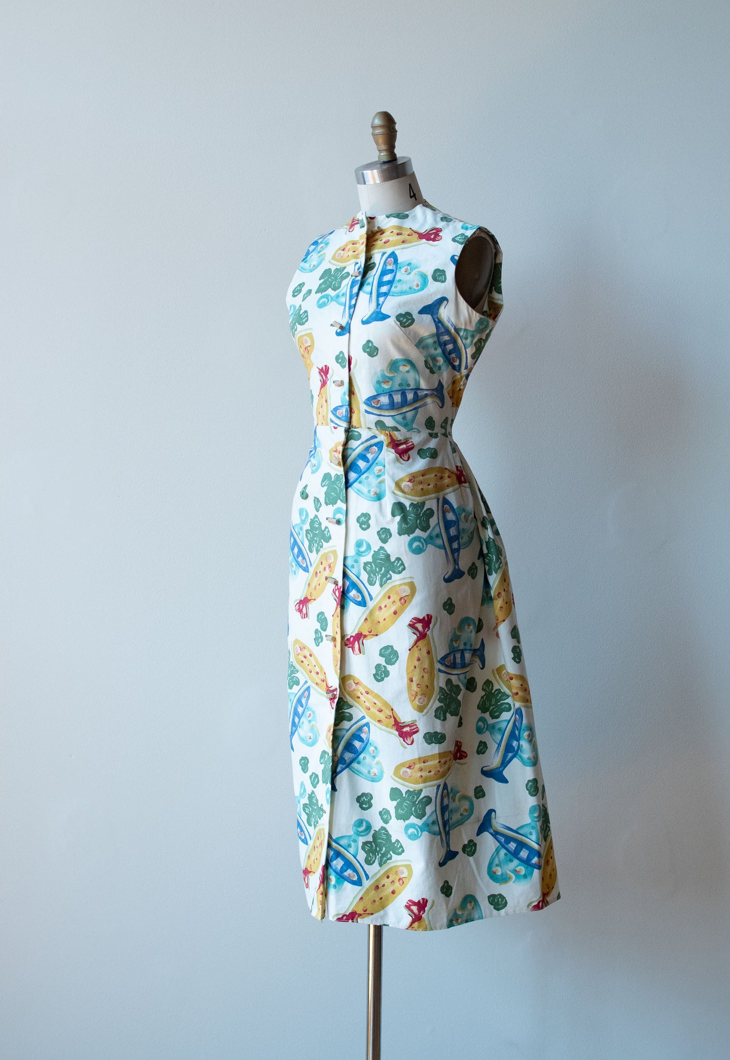 Modern Master's Picasso "Fish" Print Dress | Claire McCardell 1955