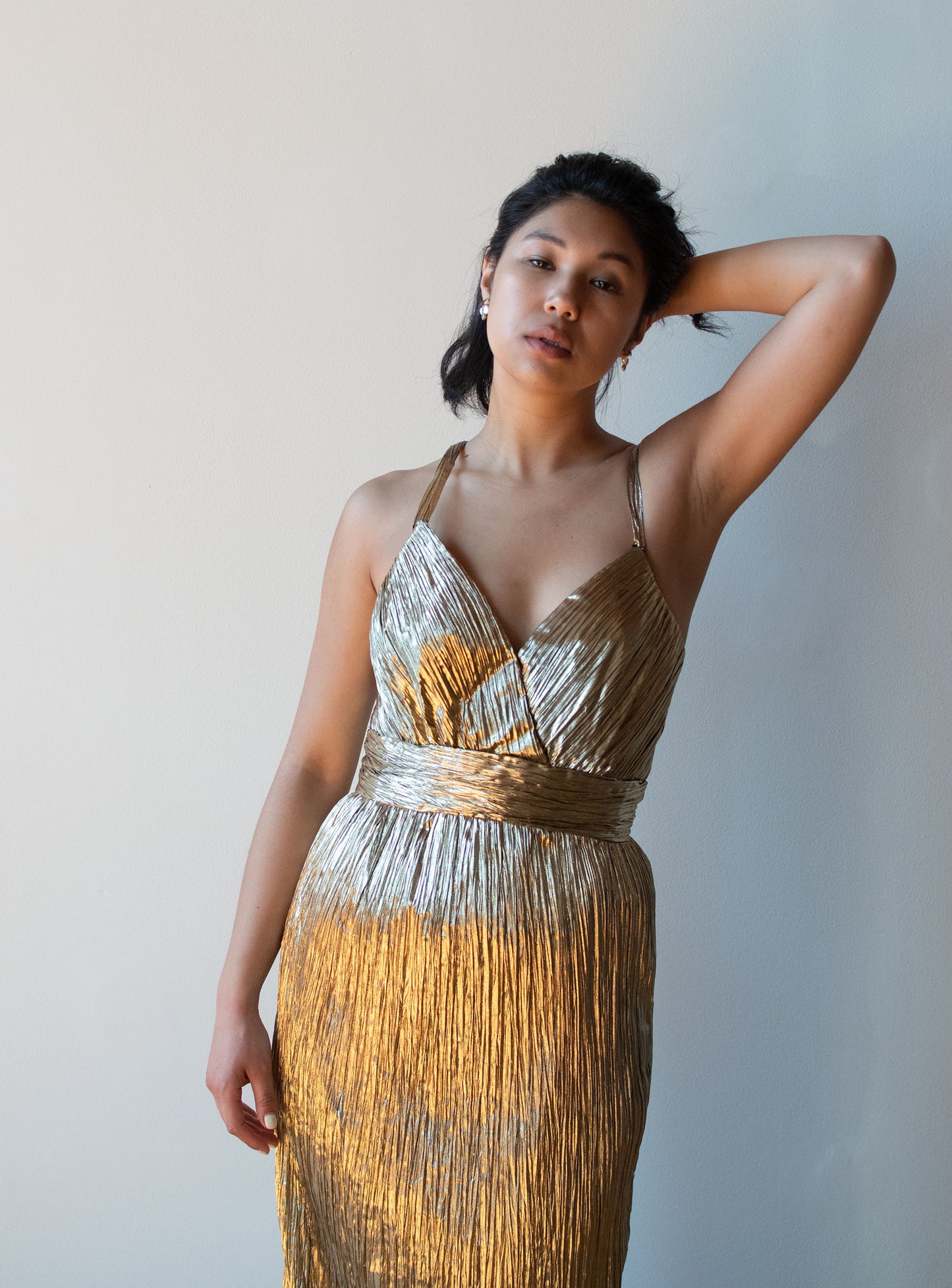 Gold Lamé Dress | Estevez