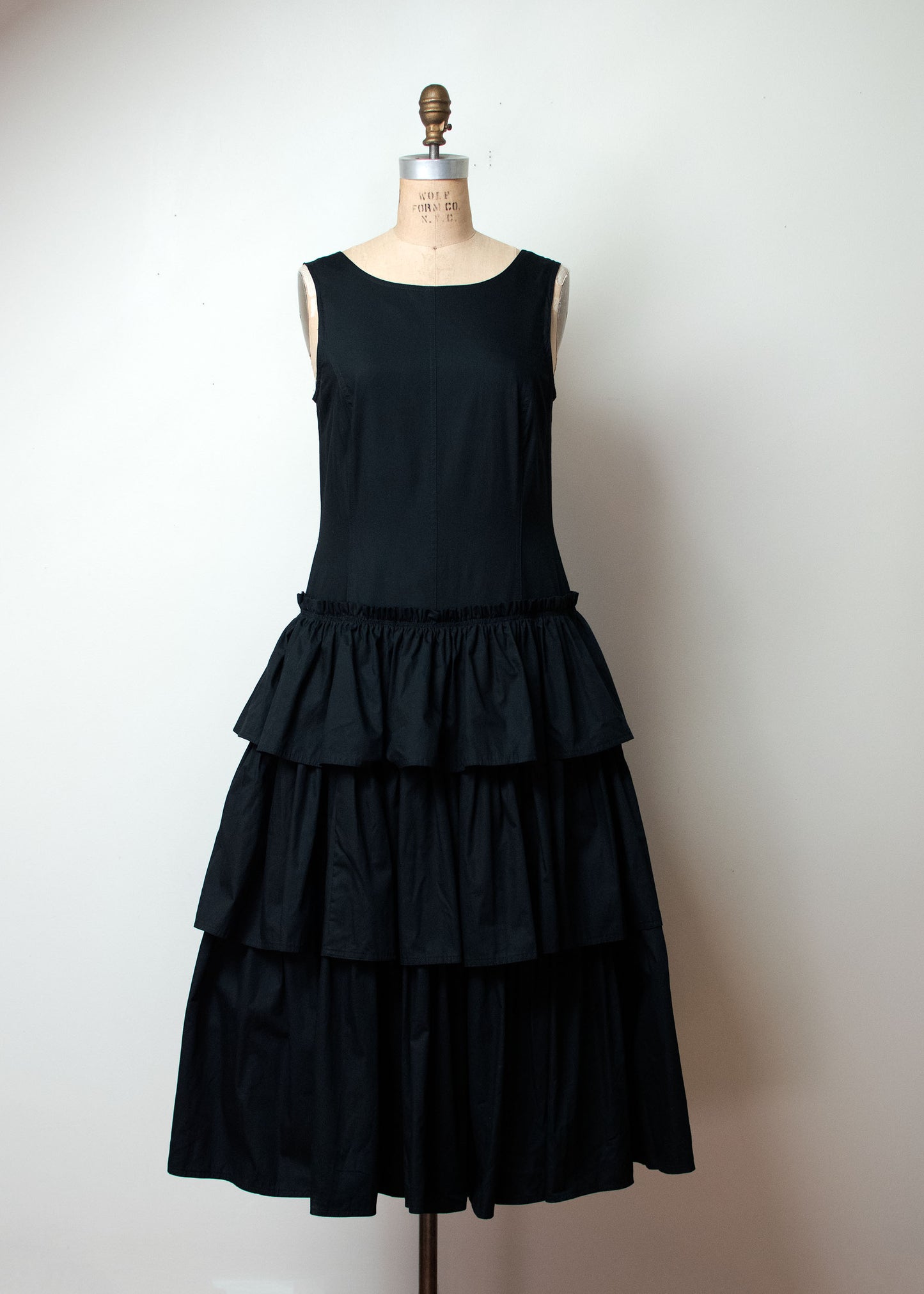 1990s Black Ruffle Dress | Escada