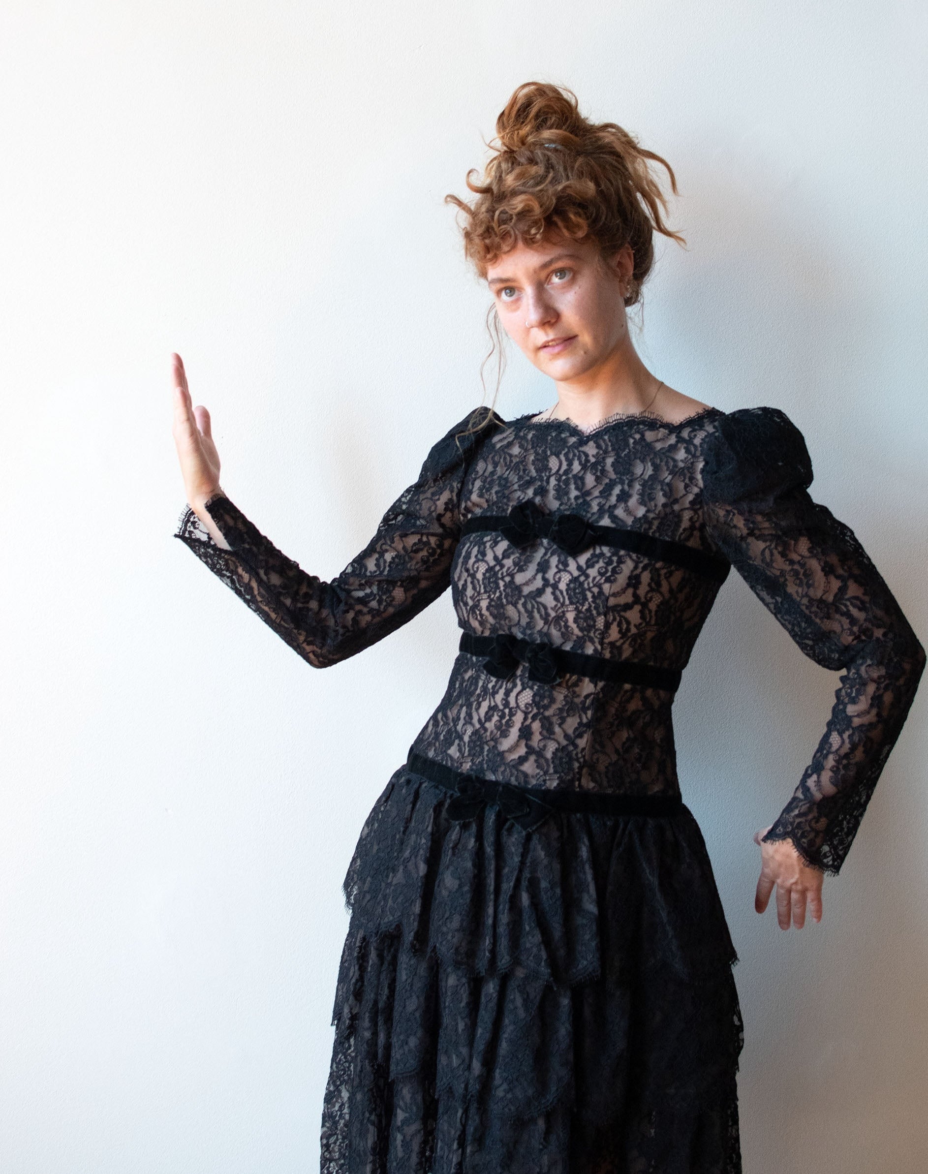 1980s Lace Dress Oscar de la Renta Female Hysteria Vintage