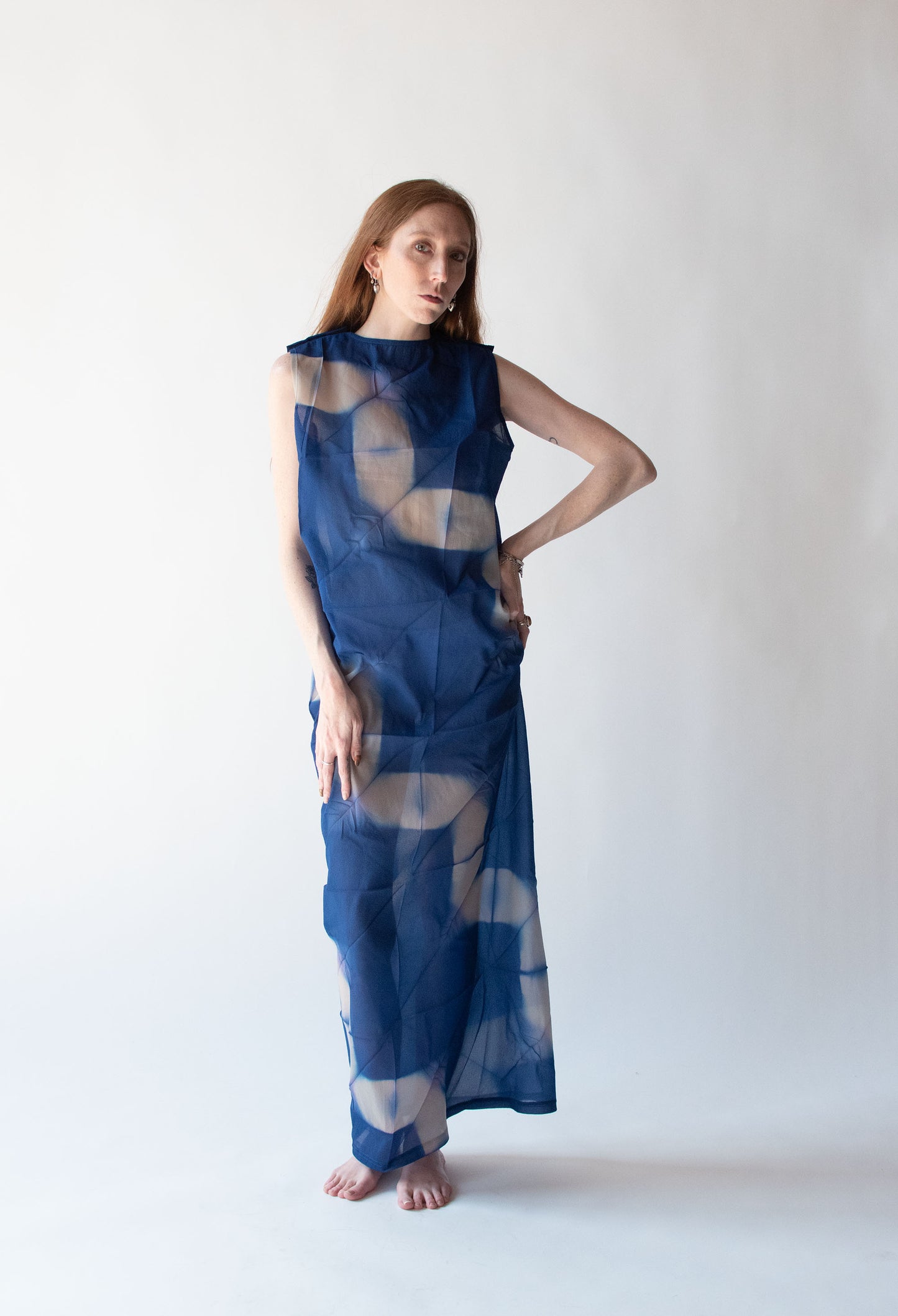 Cobalt Pleated Dress | Yoshiki Hishinuma