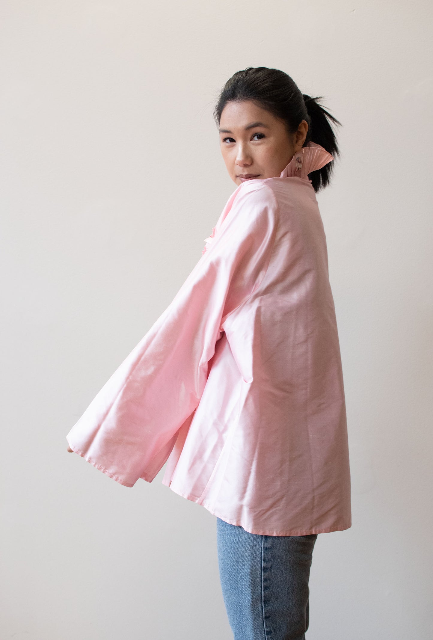 Pink Silk Jacket | Mary Ann Restivo