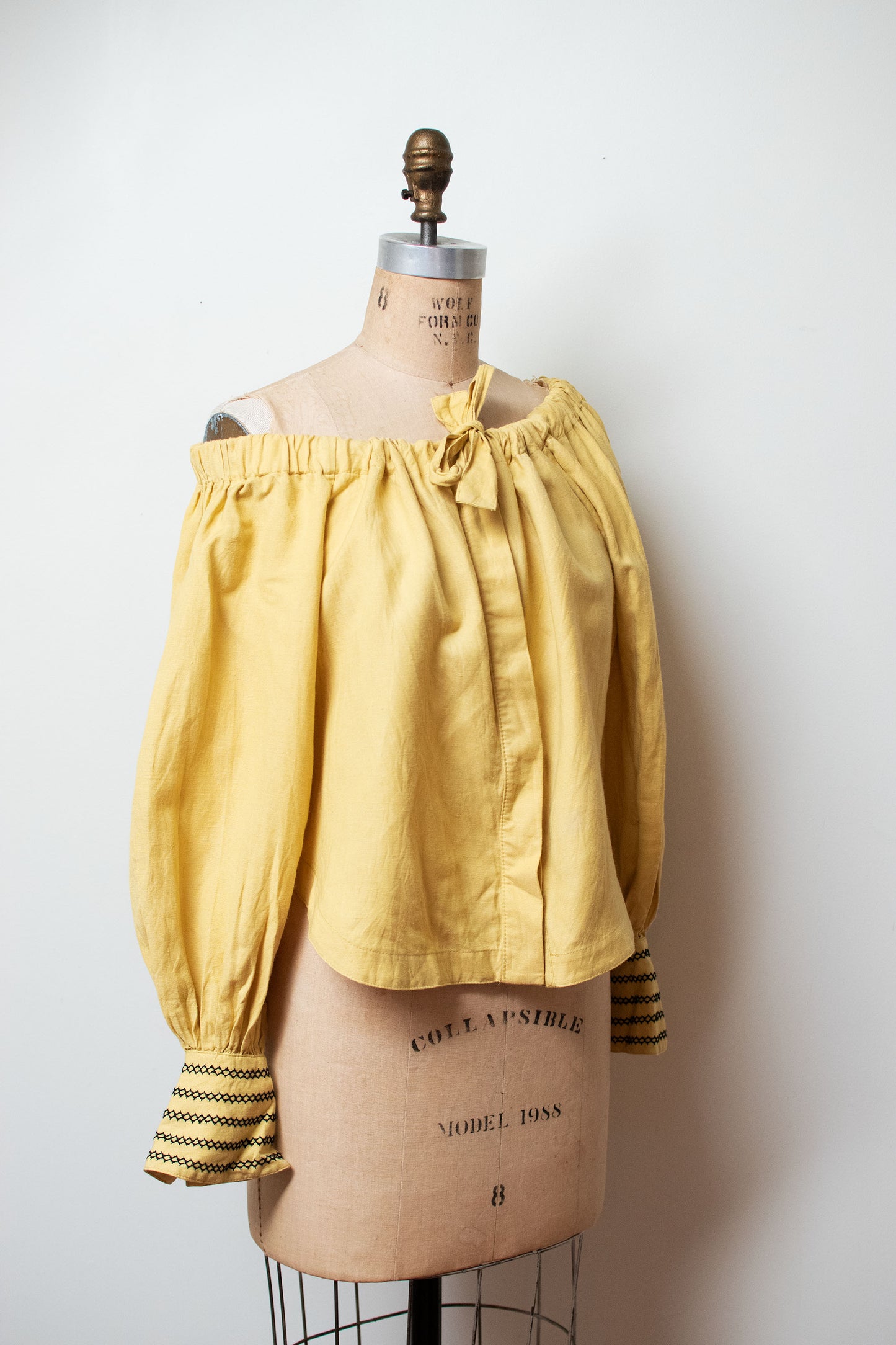 1990s Mustard Poets blouse | Barbaglio