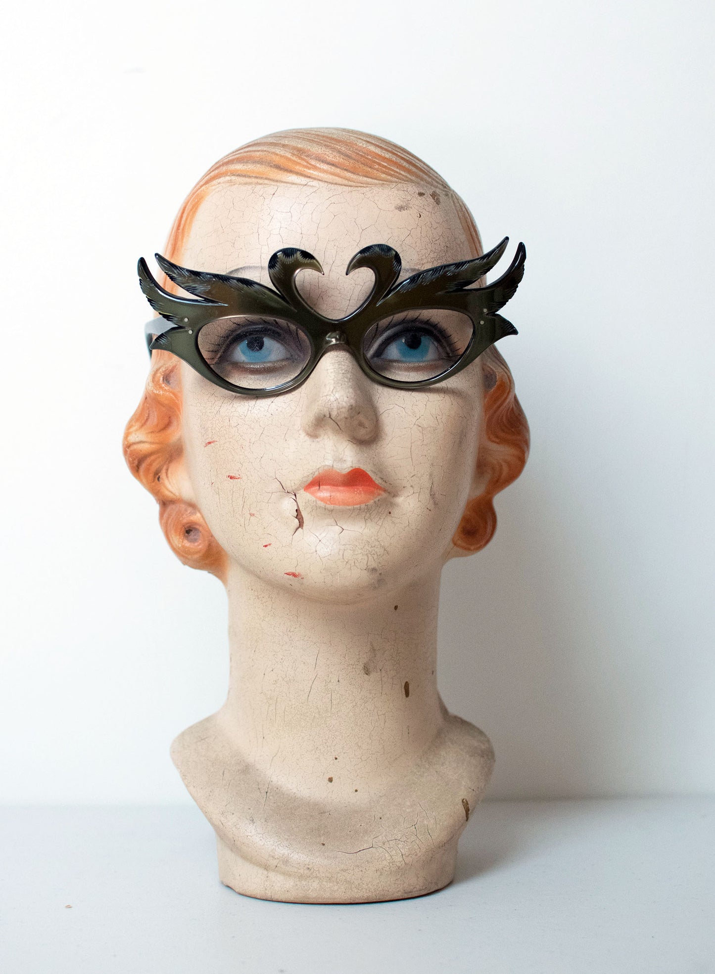 1950s Carved Swan Eyeglasses