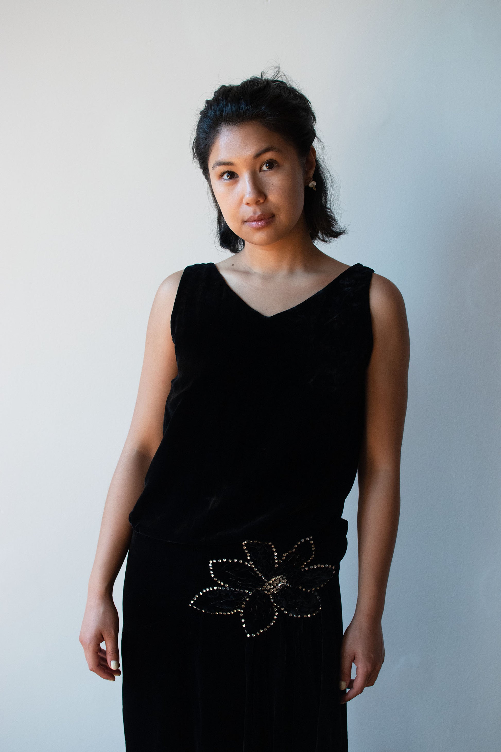 1920s Black Velvet Dress Female Hysteria Vintage 1920s Black Velvet Dress Female Hysteria Vintage
