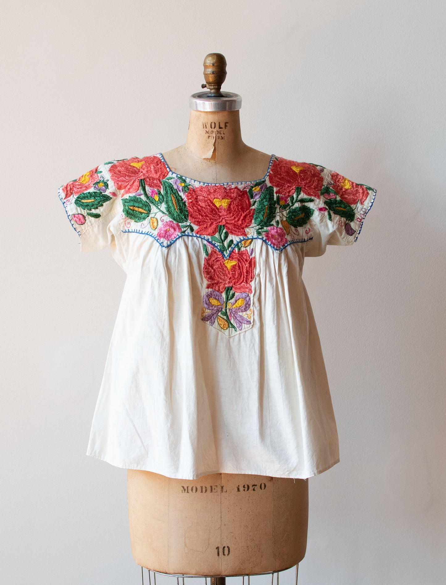 1940s Mexican Embroidered Blouse