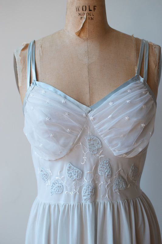 1950s Pale Blue Nightgown