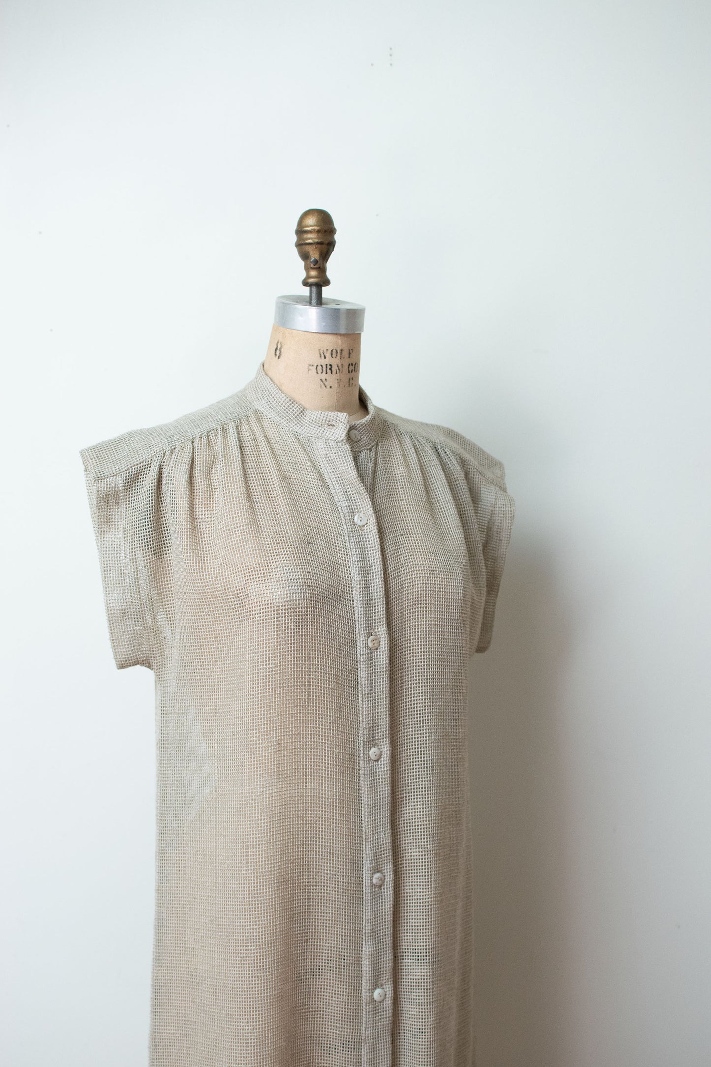 1970s Woven Duster Dress