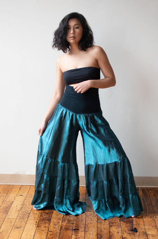 1980s Taffeta Palazzo Pants