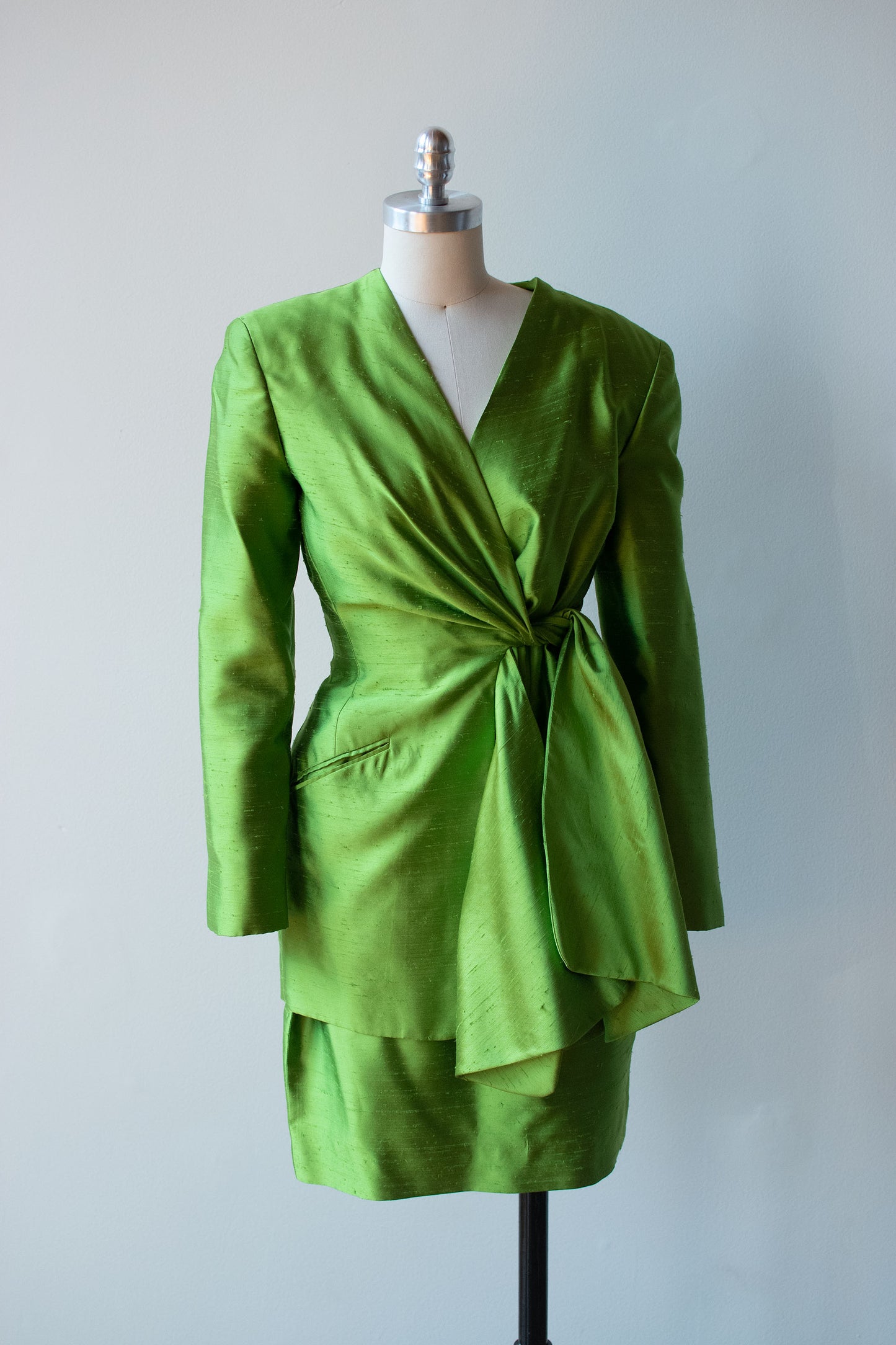 Green Silk Suit | Donna Karan