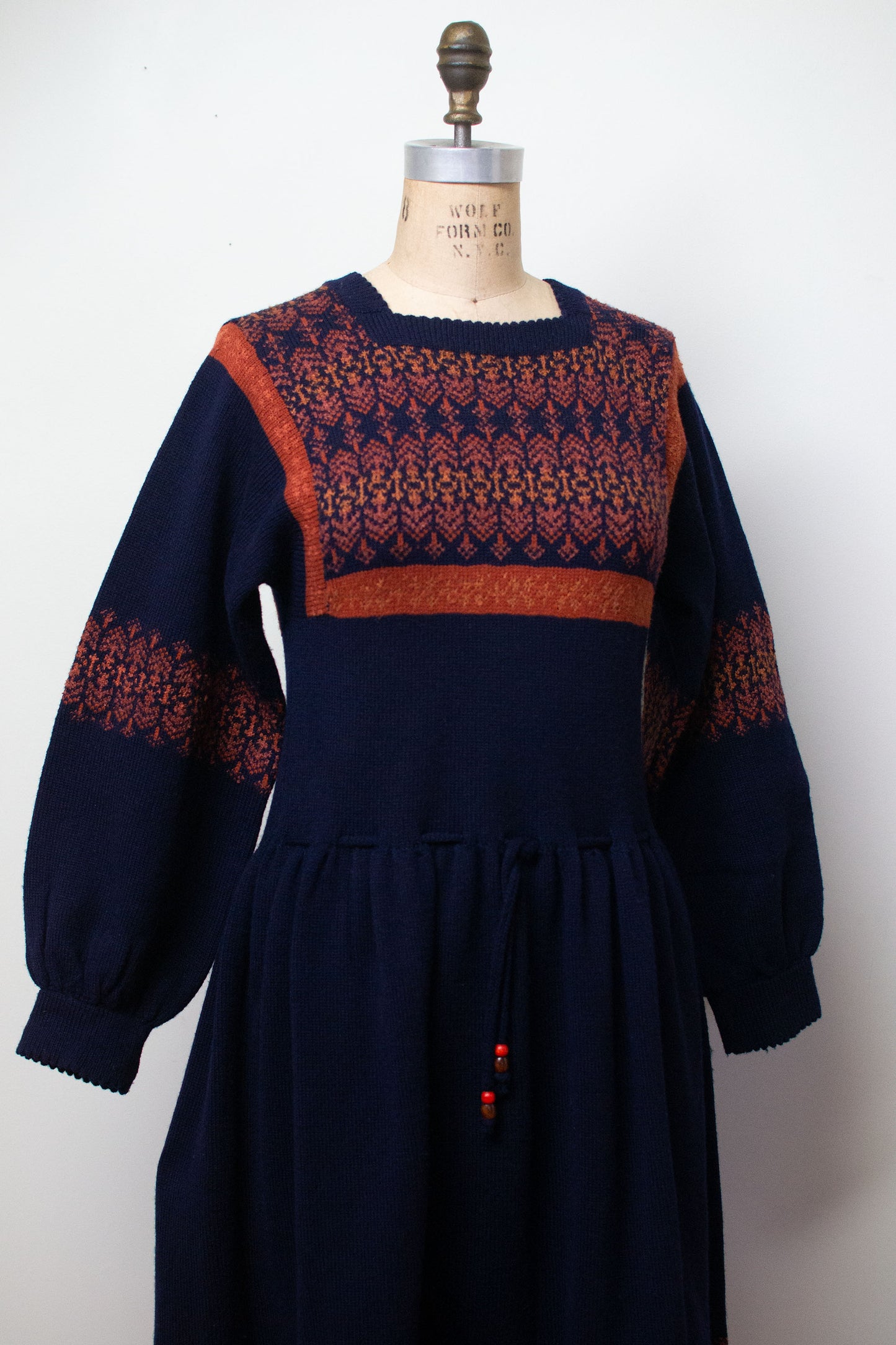 1970s Balloon Sleeve Knit Dress | Josephine Baker