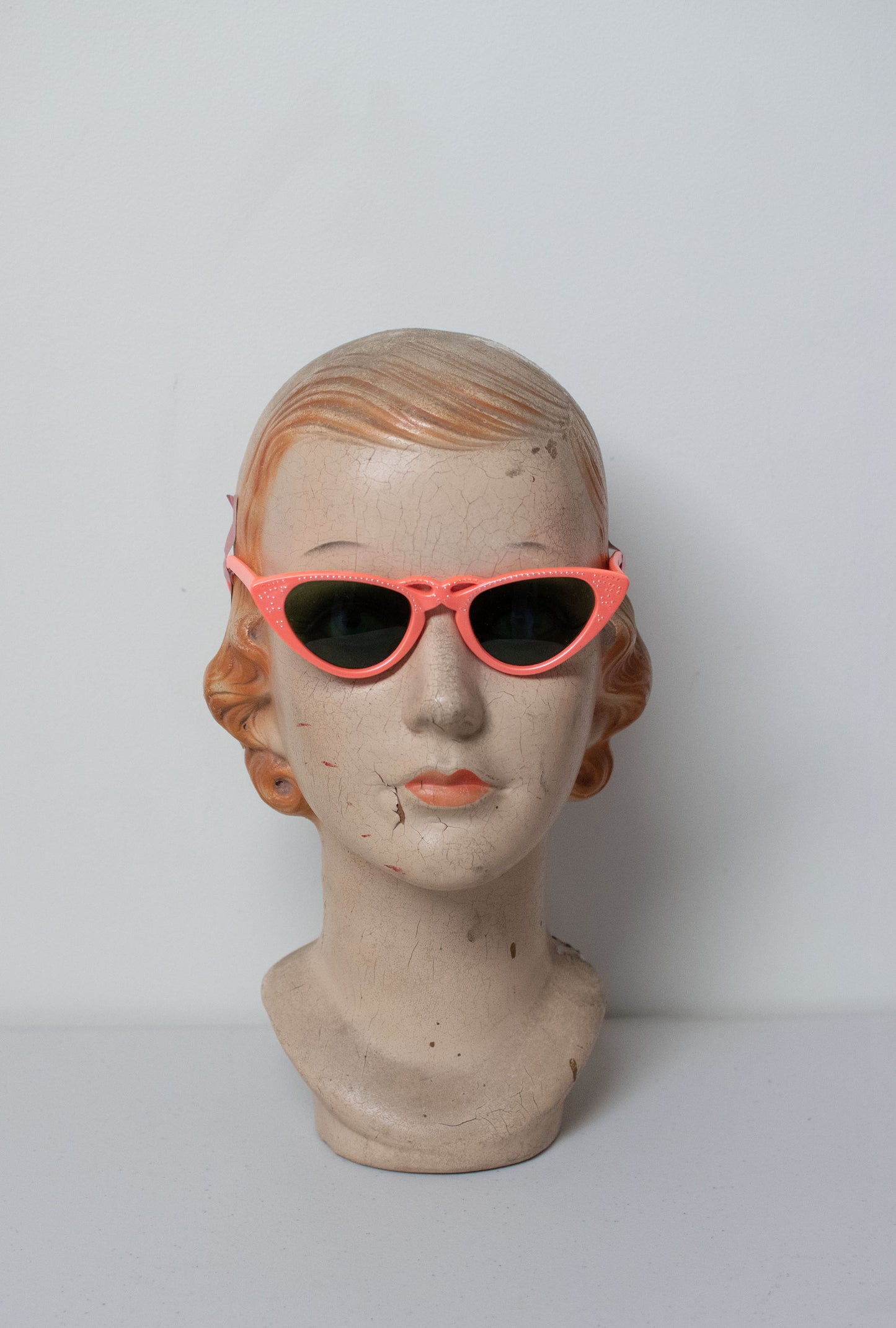 1950s Sunglasses | Neon Peach Cat Eye