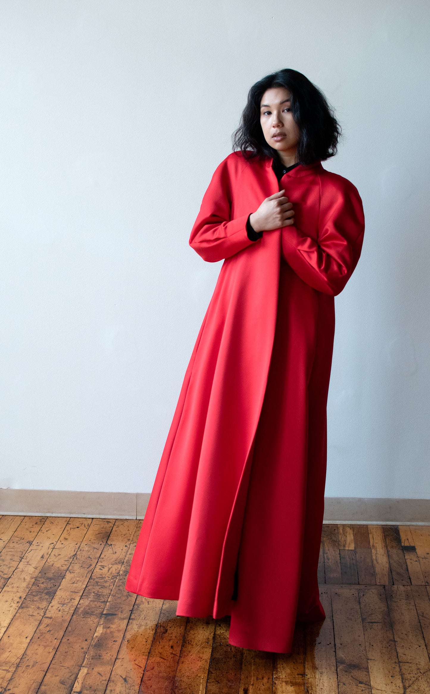 Red Evening Coat | Victor Costa