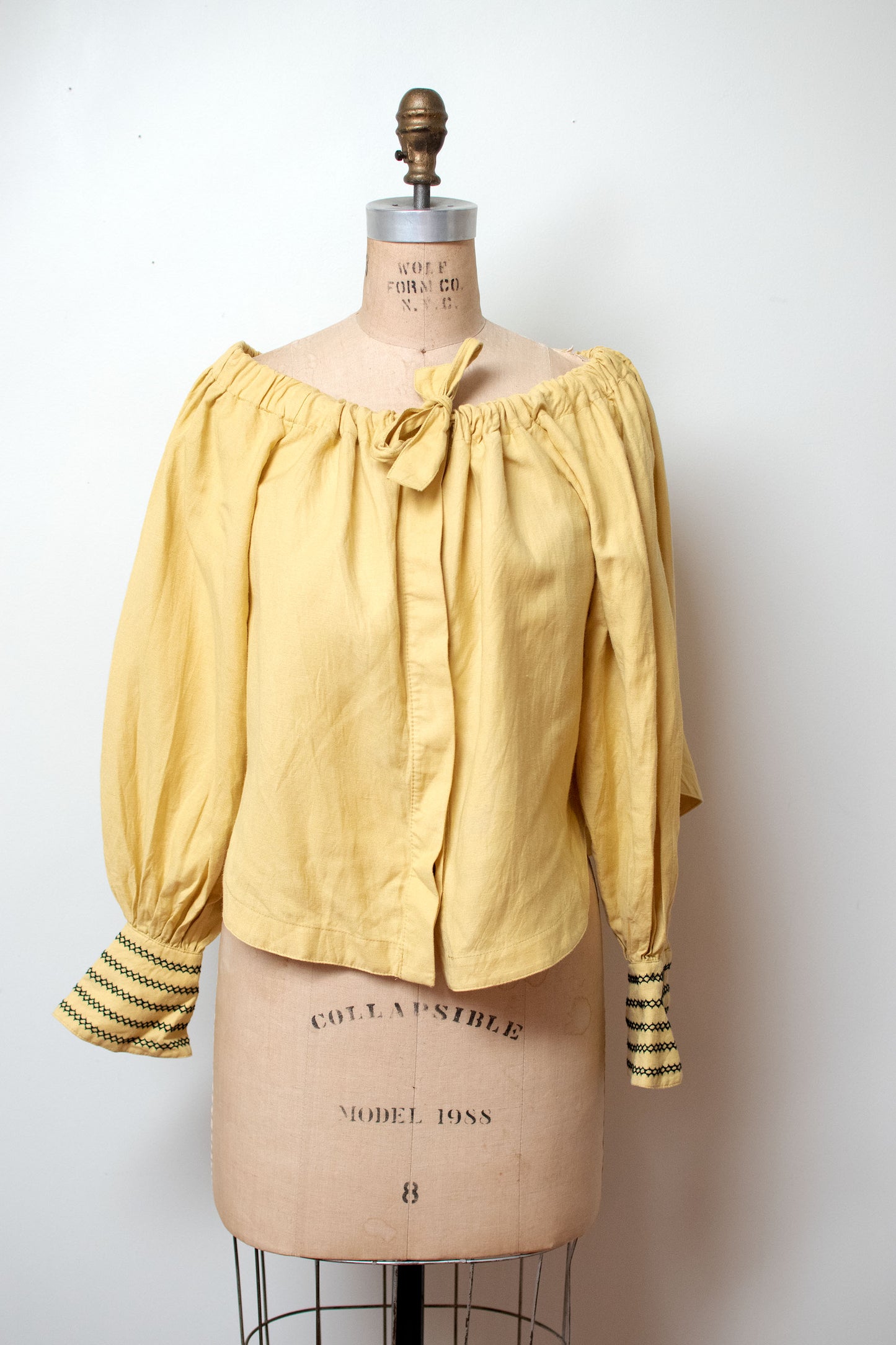 1990s Mustard Poets blouse | Barbaglio