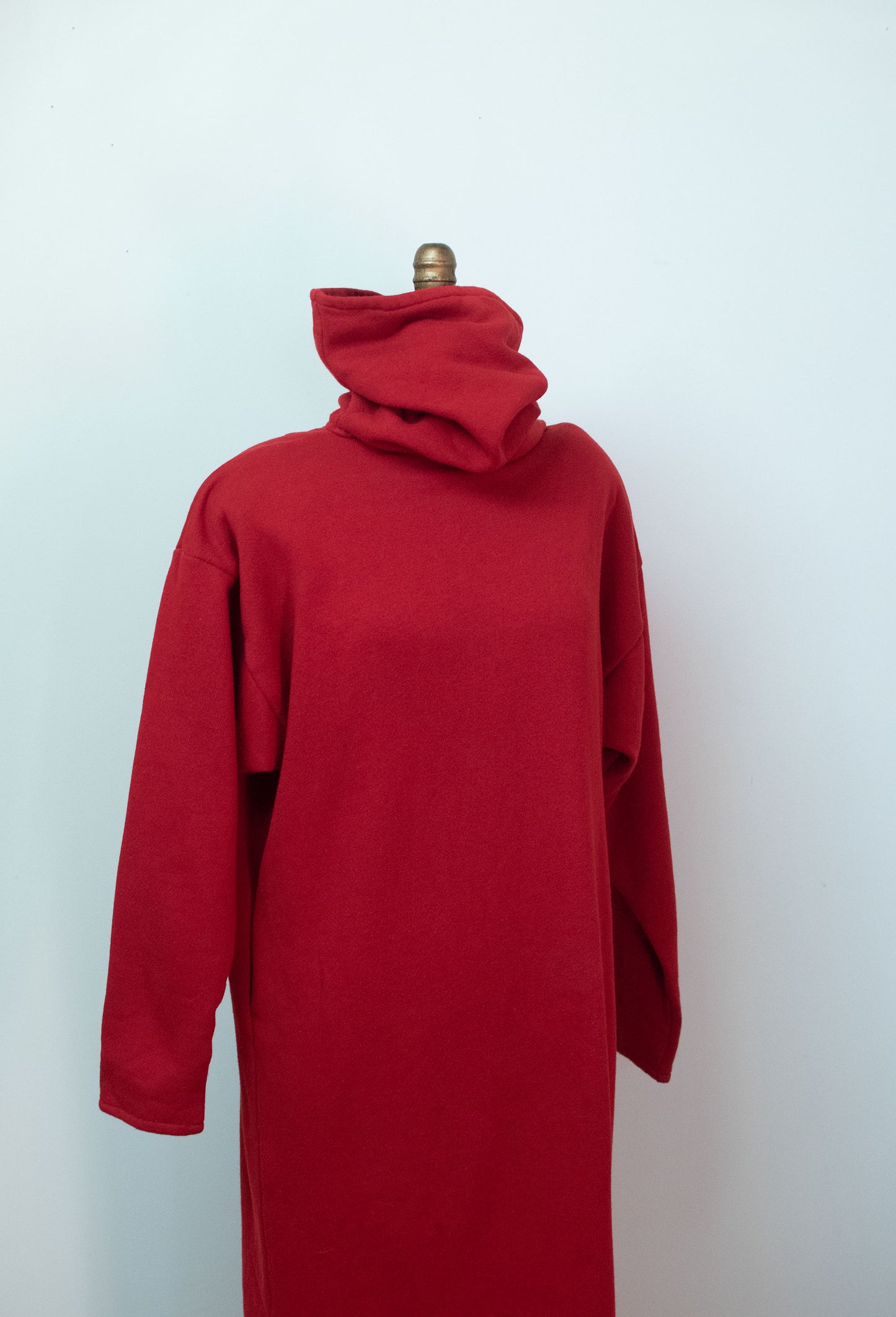 1980s Red Sweatshirt Dress | Norma Kamali