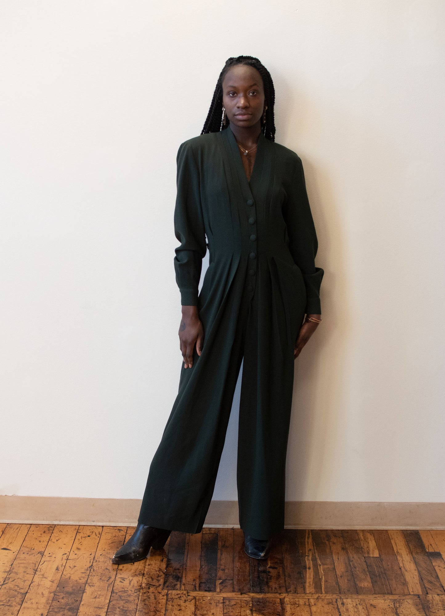 1990s Green Jumpsuit | Emmanuelle Khanh